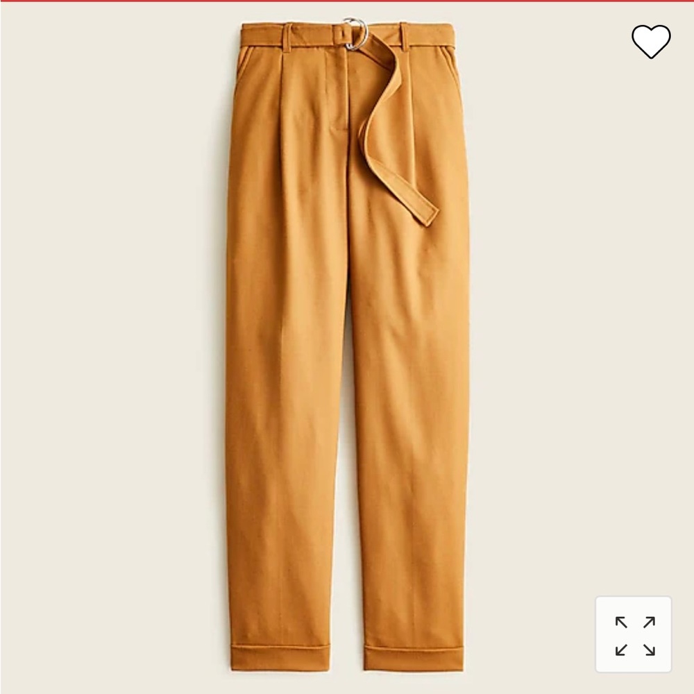NEW J. Crew D-Ring Flannel Pant Heather Camel